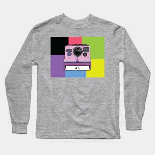 Retro Polaroid Instant Camera Vintage Art Poster Print Long Sleeve T-Shirt